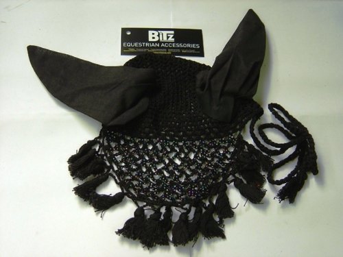 Bitz-Beaded-Crochet-Horse-Fly-Veil-with-Ears-Black
