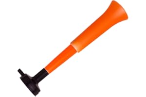 FUN FAN LINE - Pack x3 Plastik Vuvuzela Trompeten. Zubehör für Fußball- und Sportfeste. Geräuschvolles Lufthorn für die Animation.