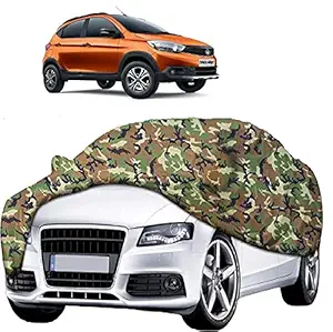 AutoPrime Tata Tiago NRG WaterResistant Car Cover All Weather Windproof UV Protection Outdoor Indoor with Mirror Pocket (Multicolor)