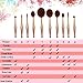 Oval Makeup Brushes Set 10 Piece Professional Elite Spoon Glitter Super Soft Fashionable Rose Gold Toothbrush Make Up Brush for Powder Foundation Eyeshadow Eyeliner Lip Cosmetic Brushes with Gift Box