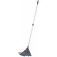 Kleeneze KL062536EU Microfibre Cloth Mop - Removable Absorbent Mop Head Refill Included, 77cm - 128cm Extendable Handle, Drip/Scratch Free, Wet Or Dry Floor Cleaner, Cleaning for Hard Floors, Grey