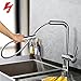 Produktbild Homelody 360° drehbar Küchenarmatur Niederdruck ausziehbar Wasserhahn Küche zwei Funktionen Mischbatterie mit Brause Spültischarmatur Einhebelmischer Spülbecken Chrom