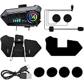 Tiardey Motorcycle Intercom Helmet Bluetooth Headset Voice Assistant Support Dual Noise Cancelling Calls High Definition List
