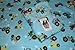 Cornish Daisy Tractor Design Blue Polyester fleece baby or toddler blanket