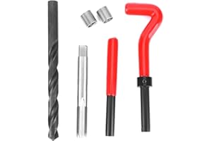 Kit de réparation de filetage 17 pièces, kit de réparation de filetage M11x1,25 mm/helicoil, ensemble de 12 filetages endommagés, kit d'outils à main pour taraud réparation filetage pour réparation