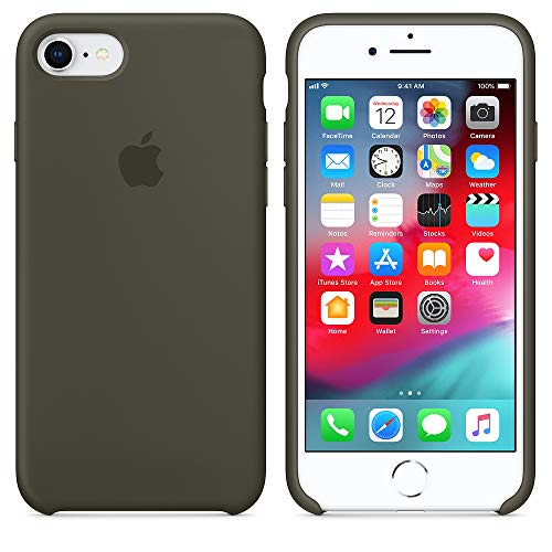 Funda para iPhone 7/8 Carcasa Silicona Suave Colores del Caramelo con Superfino Pelusa Forro,Anti-rasguños Teléfono Caso para Apple iPhone 7/8 (iPhone 7/8, Verde Oliva)