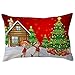 Produktbild Kissen 30 x 50, WEANT Merry Christmas Überwurf Taille Kissen Bezüge Sofa Auto Kissen Fall, h, 12*20"