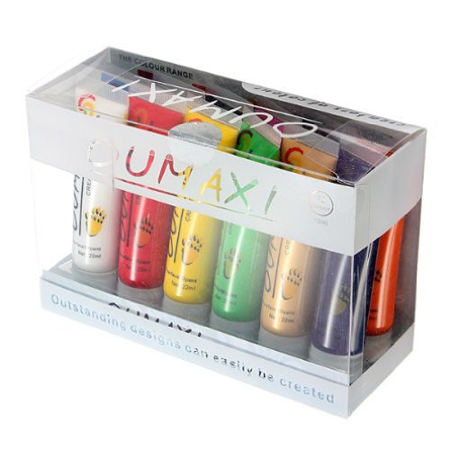 SODIAL (R) 12X Tube 3D Paint Pigment Nail UV Gel Acrylic Nail Art Deco Nail 22ml