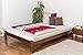 Produktbild Futonbett/Massivholzbett Kiefer Vollholz massiv Nussfarben A10, inkl. Lattenrost - Abmessung 140 x 200 cm