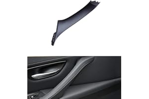 HACREYATU Door Pull Handle for B-MW 5 Series Left Right Side Passenger Door Pull Handles Inner Door Handle for B-MW F10 F11 2010-2017 (Left, Black)