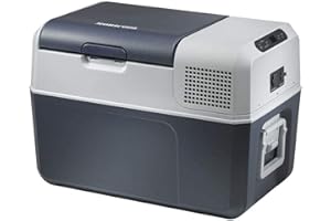 Mobicool FR40 AC/DC - Nevera termoeléctrica portátil, Conexiones 12/24/230 V, 38 litros de Capacidad, clasificación energética A+, Color Azul/Gris
