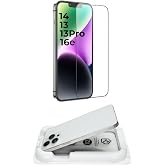 [KOLAY KURULUM] for Apple iPhone 13/14/16E/13PRO ile uyumlu Extra HD Premium Safir Cam Ekran Koruyucu (Parlak)