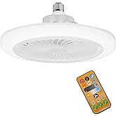 AHUJA INTERNATIONAL Small Ceiling Fan Light with Remote Control 30W B22 Fan with Light, 3 Speeds 3 Colors, Smart Ceiling Fan,