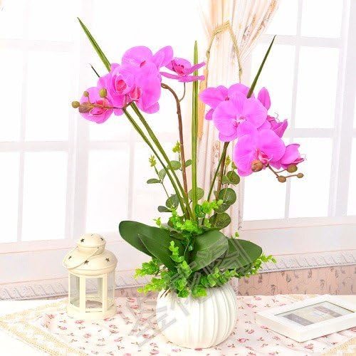 FZH FWEHUI Decoration artificial flower vase of silk Phalaenopsis Phalaenopsis lilac colors wrong