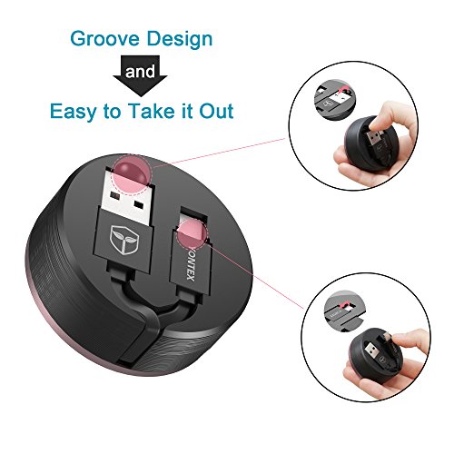 0.9M Einziehbares USB-Kabel 2 in 1 Lightning und Android Micro USB Ladekabel Datenkabel Sync Cord für Apple iPhone 7 7 Plus 6S 6S Plus 5 5S 5 C SE iPad mini Galaxy S7 Edge S6 S5 S4 S3 Note 2 3 4 5 von YONTEX - 4