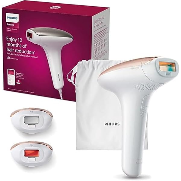 Philips Lumea 7000 Series Pulsed Light Hair Remover, 3 Tips