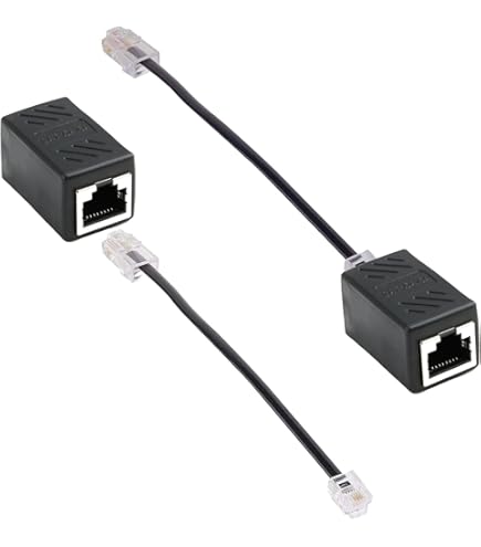 6 Accoppiatori RJ11 6p4c Per Linea Telefonica - Collegamento Femmina/Femmina