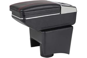 SZSS-CAR auto Center console bracciolo Contenitore braccioli Compatibile con VW Polo 6R Vento 2010 2011 2012 2013 2014 2015 2016 2017