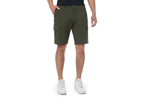 ineepor Shorts et Bermudas Homme Coton Bermuda Cargo Homme Short Homme avec Poche zippée