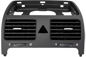 SANDYSEPTEMBER Griglia di ventilazione centrale per Golf MK5 2004 2009 e Jetta MK5 2006 2011, parte OEM 1K0819728F, progettata per una facile installazione