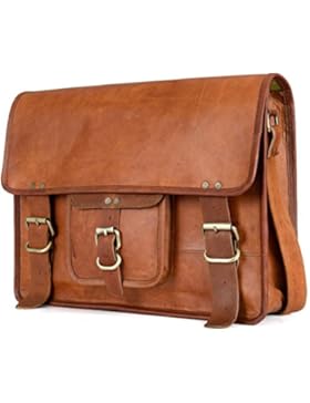 Umhängetasche BERLINER BAGS Berlin Messenger Aktentasche Tragetasche Laptoptasche 17 zoll Ledertasche Vintage...