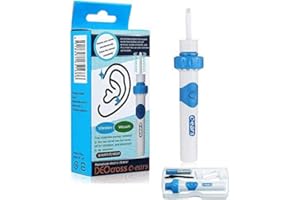 YUEYUEKE Ohrenschmalz entferner,Q Grips Ohrenschmalz Entferner, Elektrisch Ohrenschmalz Entferner Ohrenreiniger mit 2 Waschbaren Ersatzköpfen, Ohrwachs Entfernungs Tool Geeignet Für Familie