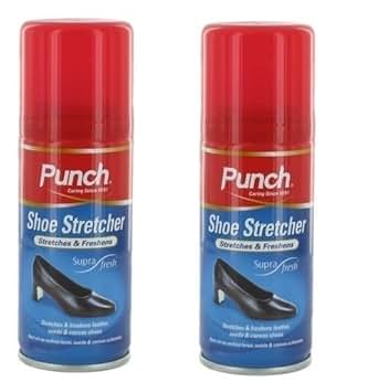 2 x Punch Stretch leather care spray, for stretching pinching shoes ...