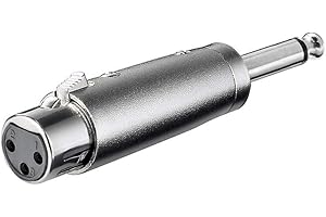 Goobay 27451 Adattatore XLR, Connettore Jack AUX Mono da 6.35mm a Presa XLR