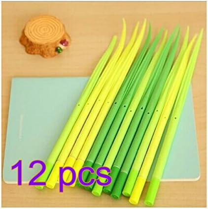 MiiZaru Poo-leaf Forest Green Grass-blade Ballpoint Silicon Grass Pen Black Ink