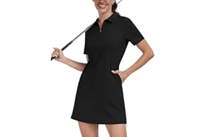 Soneven Women's Tennis Dress with Trousers Tennis Clothing Set Sleeveless A-Line Sports Dresses Summer Dress Golf Dress for Sports Tennis Golf Baseball