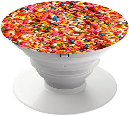 Premium Mounts and Stand, Expanding Stand Pop Grip Mount Sockets for iPhone,Smartphones and Tablets - Fun Cool Multi Colored Candy Sweets Sprinkles