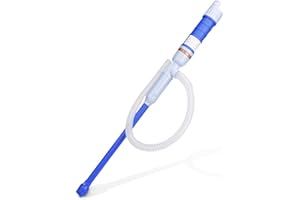 ONCCI Elektrische Benzinpumpe Siphon Pumpe Batteriepumpe Kanisterpumpe Umfüllpumpe von Diesel Öl Wasser Benzin (BLAU)