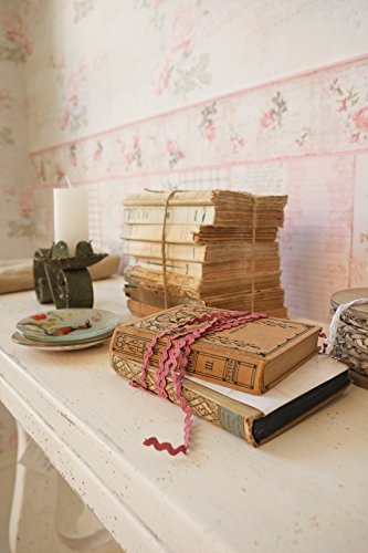 Livingwalls Papiertapete Djooz, Shabby Chic Tapete, weiß, beige, rosa, grün, 956661 - 7