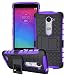 Produktbild LG Leon LTE C40/ Tribute 2 (LS665) / Destiny L21G / Power L22C / Risio Case, DRUnKQUEEn Heavy Duty Rugged Hybrid Armor Dual Layer Hard Shell Tire Tread Grenade Grip Combat Tyre Textured Cover with Kickstand