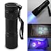 Produktbild SimpleLife Tragbare Mini UV Ultra Violet Blacklight 9 LED Taschenlampe Licht Lampe