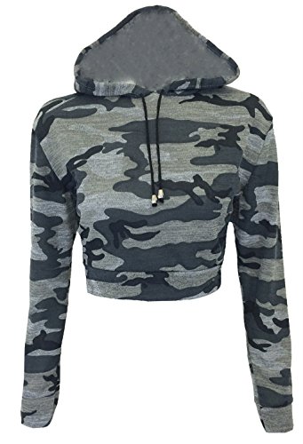 Amazon Camouflage Cropped Hoodie Women Cropped Super Crop Top