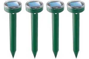 FUNFUNFLY 4x Odstraszacz węża,słoneczny dla moli, do Gopher,Ultradźwiękowy odstraszacz moli,Odstraszacz do gopher, nornik, kret, świstak -green