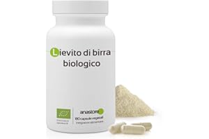ANASTORE LIEVITO DI BIRRA BIO * 500mg / 180 capsule vegetali * Prevenzione dell'invecchiamento * Qualità controllata con certificato d'analisi * 100% soddisfatti o RIMBORSATI* Fabbricato in FRANCIA