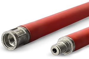 BARETTO Aste 1 Metro per la Pulizia del Camino, Aste per Pulizia Canna Fumaria con Curvatura Massima di 45°, Aste per Kit per la Pulizia del Camino con tratti Lineari (6 Aste)