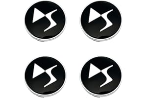 ZEXIJOW Pièces Auto 60mm Cache Moyeux pour Citroen DS3 DS4 DS6, Enjoliveurs de Roue Capuchon Centre Accessoires Extérieurs Voiture 3D Logo Noir