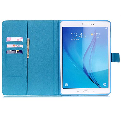 Samsung Galaxy Tab A 9.7 Hülle Schutzhülle T550 Case Hochwertiges Kunstleder, Ultra Dünn PU Leder Etui – mit Standfunktion und Automatischem Schlaf Funktion für Samsung Galaxy Tab A T550N/T555N 24,6 cm (9,7 Zoll) Tablet-PC,A12 - 6