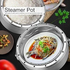 Stock Pot, 4 Layer Food Steamer, Fast Heating Compartment Design Multipurpose Dumpling Gas Stove for Steaming Rice Electric Stove Induction Cooker Meat