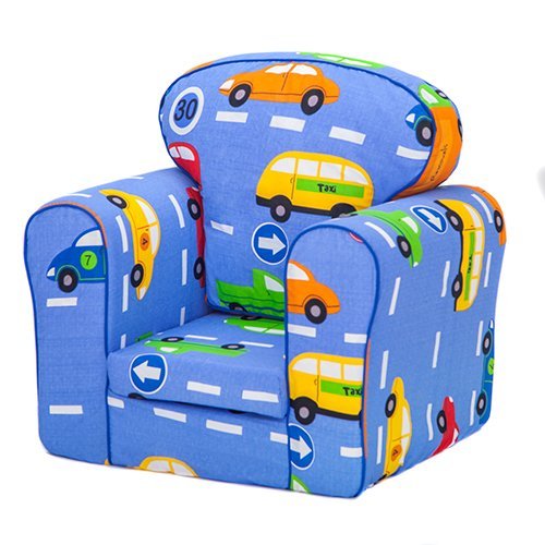 Ready Steady Bed® Traffic Express Design Upholstered Children's Armchair with Removable Cover