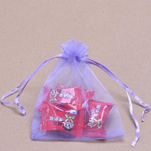 50pcs Pure Black Velvet Jewelry Pouch Gift Bag 7x9cm (Light Purple)