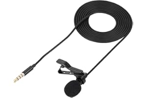 Estink - Microfono a cravatta per telefono Omnidirezionale, 3,5 mm, jack con cavo da 1,5 m, per iOS/Andriod/Windows, per Youtube/Intervista/Podcast/video