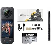 كاميرا الحركة Insta360 X5 - طقم دراجة نارية 1 تيرابايت