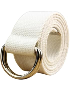 Tefamore Double Loop Canvas Gürtel Gürtel Gürtel Männer und Frauen Studenten Liebhaber Bund