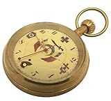 Freimaurerei Symbolik Freimaurer Art Pendel Automatisierung 50 mm Messing 17 Juwel Mechanische Taschenuhr