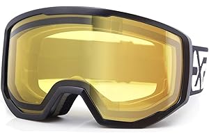 EXP VISION Ski Goggles, Anti fog Snow Snowboard Goggle OTG Dual lens with 100% UV400 Protection for Men Women