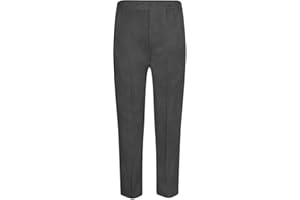 RASH ACCESSORIES Boys School Trousers Back to School Boys Pull On Trousers - Half Elasticated No Zip/Clip, Easy Wear School Uniform Pants Black trousers boys / Grey School Trousers Boys ( Age 2-3 To 11-12 Years )